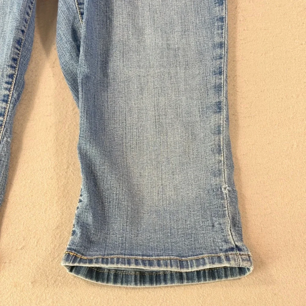 Levis 512 Perfectly Slimming Capri Jeans Men Light Wash Blue Denim Size 14 34x18